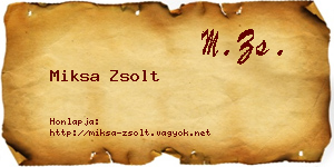 Miksa Zsolt névjegykártya